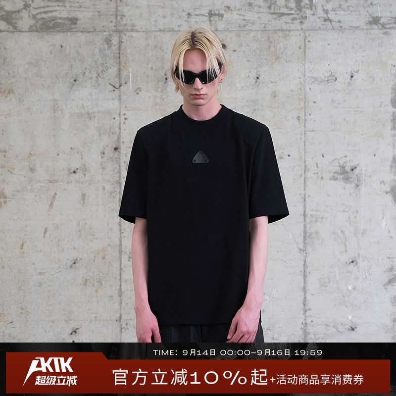 AKTK马嘉祺明星同款宽松垫肩T恤图片