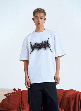 AKTK【郑钧/TF家族四代王橹杰同款】无性别百搭低保糊印花白色T恤