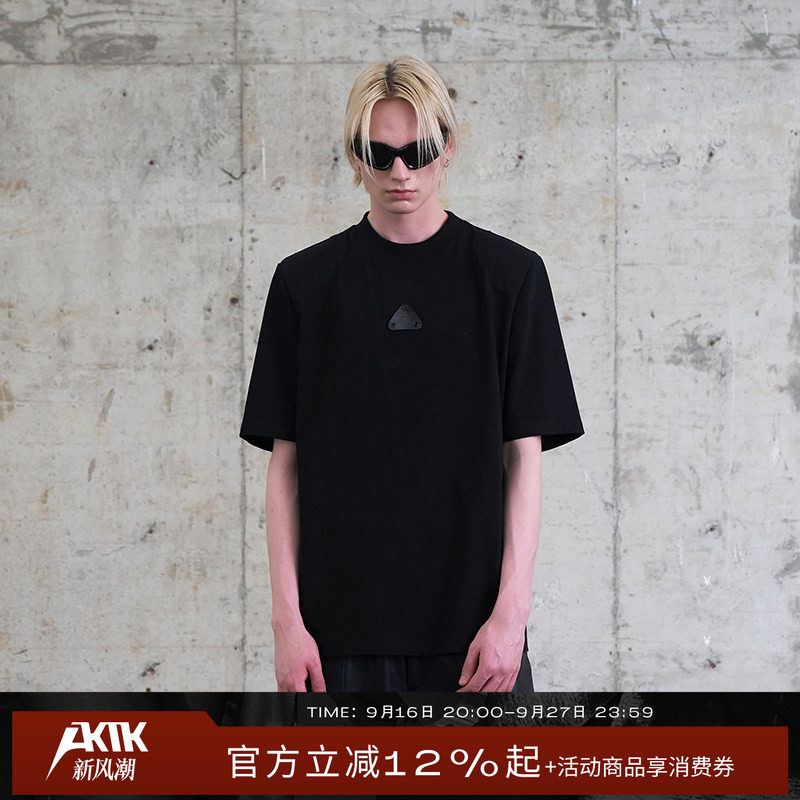 AKTK马嘉祺明星同款宽松垫肩T恤图片