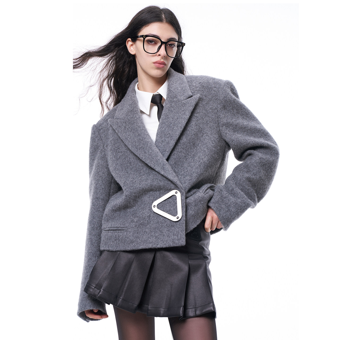 AKTK冬季新款 羊毛三角牌毛呢西装