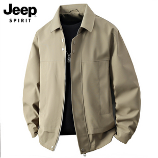 JEEP SPIRIT吉普复古工装夹克男款2025新款秋冬宽松休闲翻领外套