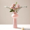 法式粉色奶油风玻璃花瓶高级感客厅插花摆件水培鲜花干花仿真花