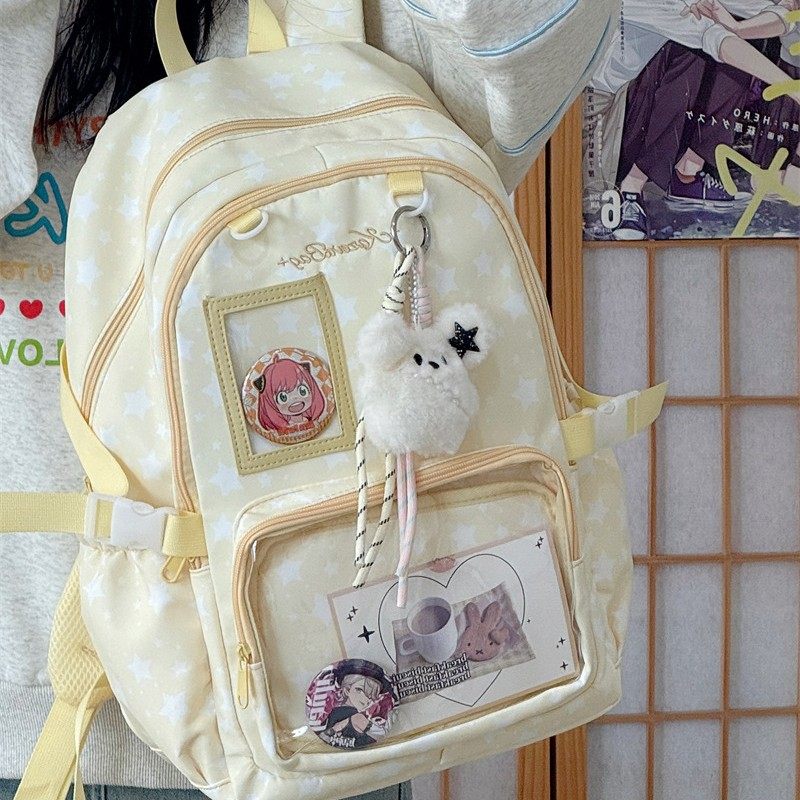 新款高颜值日系ins甜美糖果色星星吧唧痛包初高中生轻便双肩包,箱包皮具/热销女包/男包,双肩背包,淘宝优惠券,粉丝福利购,淘宝优惠卷