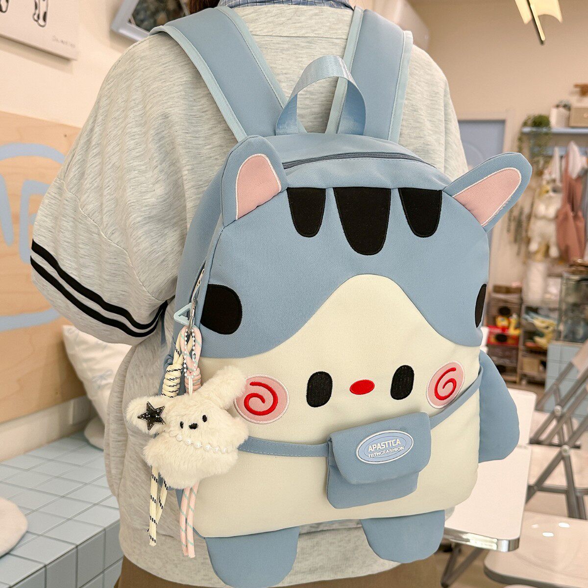 日系可爱卡通双肩包女初中生小学生少女韩版ins猫咪背包上课书包