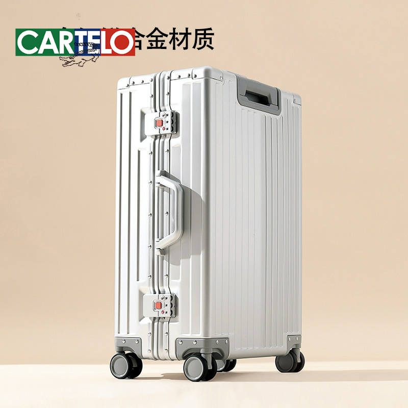 全镁铝合金行李箱20寸登机箱铝框拉杆箱出差旅行箱结实耐用大容量