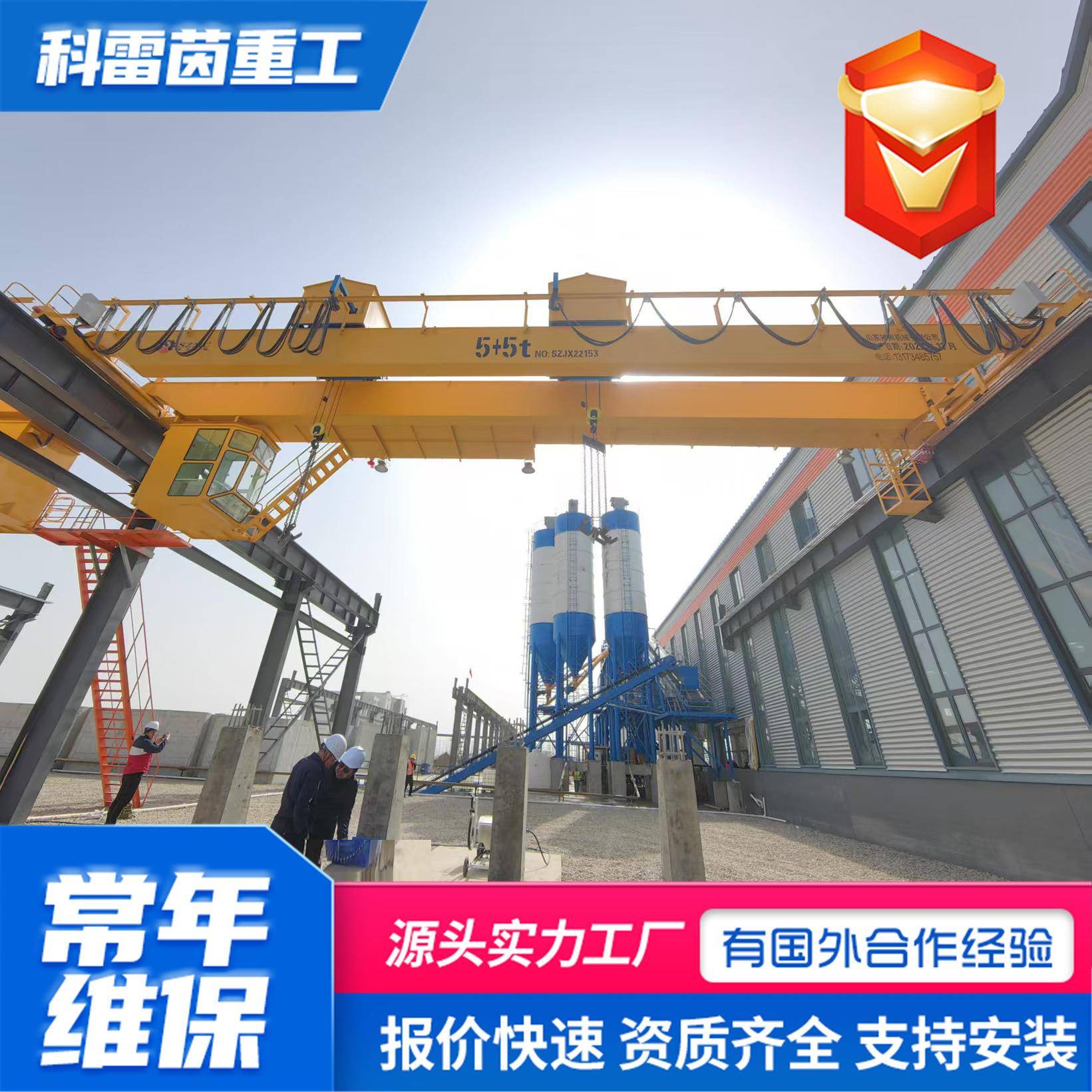 双梁桥式起重机10吨20吨电动葫芦行车室内外悬挂重型