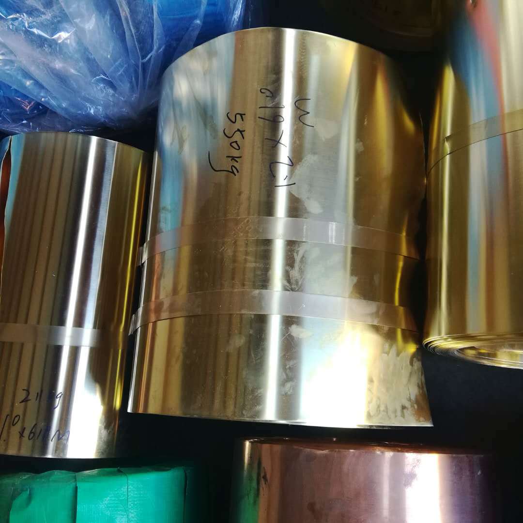 现货销售薄黄铜带H62H59H65C2680铍铜带拉伸黄铜卷五金冲压连接片