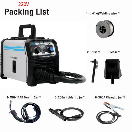 优质焊机4合1MIG/MAG/MMA/TIG-180PRO气保焊120A/220V欧规电焊机