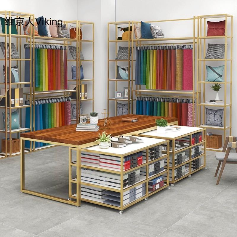 窗帘店版本桌柜组合样品样板册收纳推拉柜墙布壁纸布料色卡陈列架