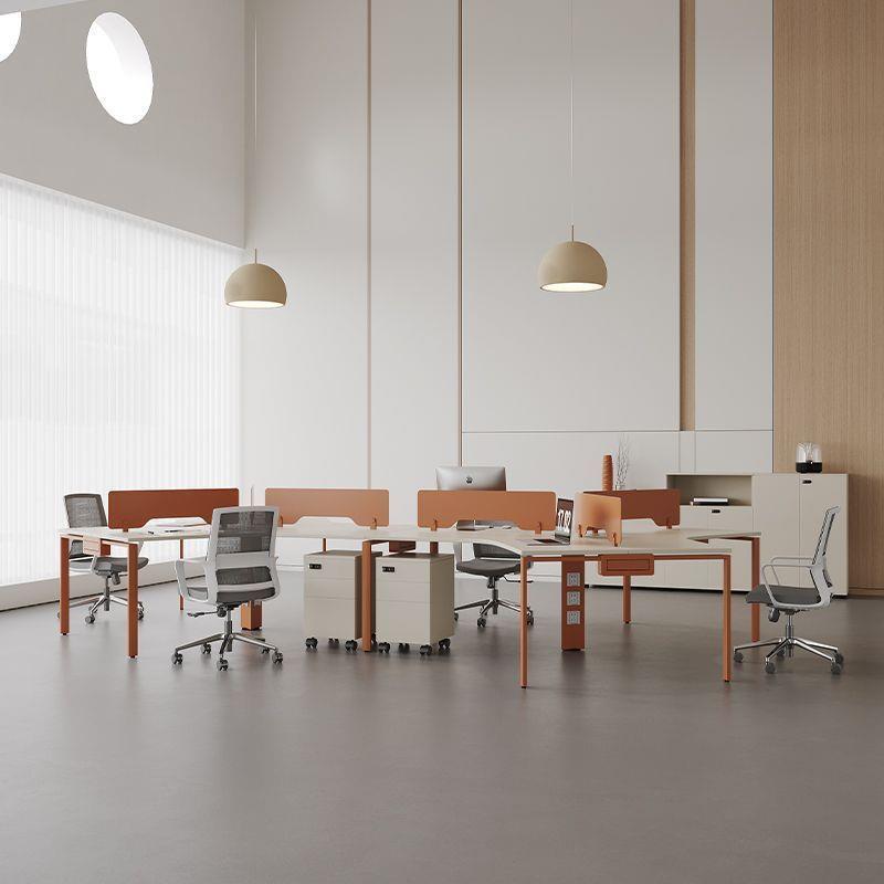 异形创意办公桌简约员工位人位办公室卡座人开放式办公桌椅组合