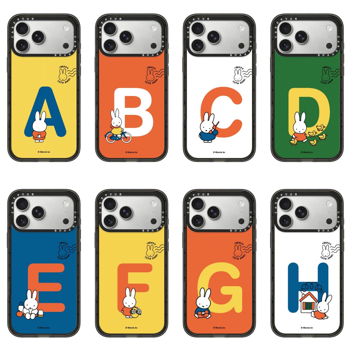 CASEPVUB字母Miffy米菲兔70周年17promax适用苹果iphone16pro网红15明星同款Magsafe磁吸可爱卡通防摔手机壳