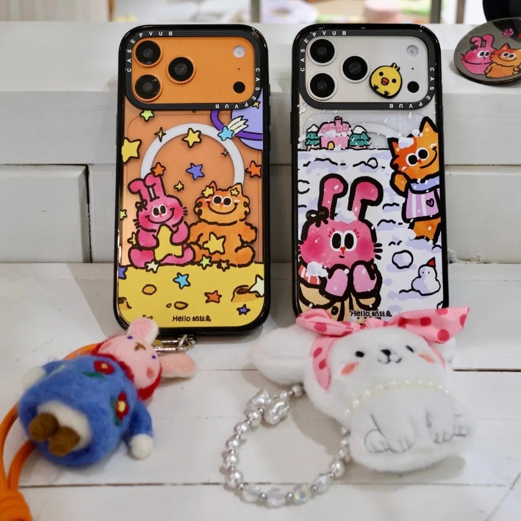 CASEPVUB 可爱奶丝兔17promax适用苹果iphone16pro手机壳15明星同款少女创意Magsafe磁吸卡通14硬壳防摔保护