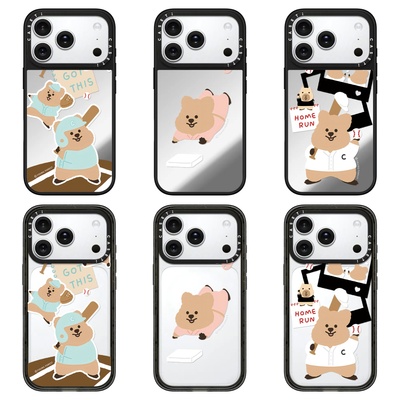 CASE联名新款棒球柿子椒熊适用iPhone17promax手机壳16pro苹果15plus镜面MagSafe磁吸14保护套13可爱12硬壳