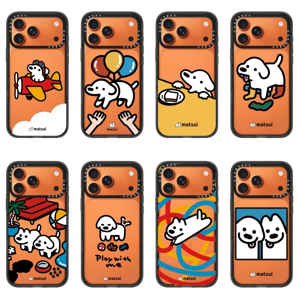CASE可爱小狗matsui系列适用iphone17promax星宇橙色手机壳15防摔14卡通13明星同款12创意16pro保护套女