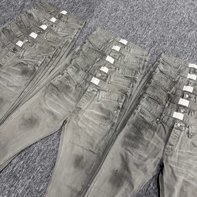 【夯货单品 秒发】城子自主品牌 原创设计4thUnion限定铁青牛仔裤