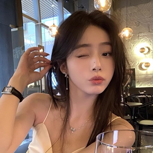 蝴蝶结水滴流苏耳环女网红轻奢高级感ins冷淡风气质独特耳饰耳钉