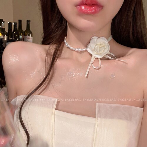 珍珠项链女轻奢爱心2025年新款潮小众设计感锁骨链高级感气质颈链