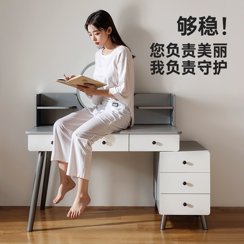 新品梳妆台202k5新款轻奢卧室简约现代斗柜梳妆柜一体主卧化妆桌