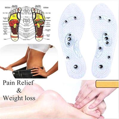 极速UK Therapy Acupressurev Magnetic Massage Shoe Insole Gel