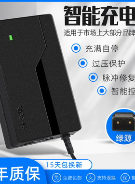 极速绿源电动车电瓶充电器48V12AH60V20AH72VL80V84V96V2T两孔接