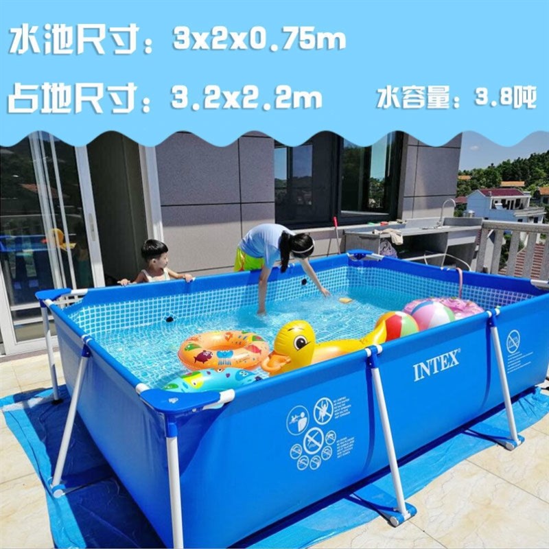 极速家庭支架水池免充气儿童w夏季室外游泳池家用成人超大号加厚