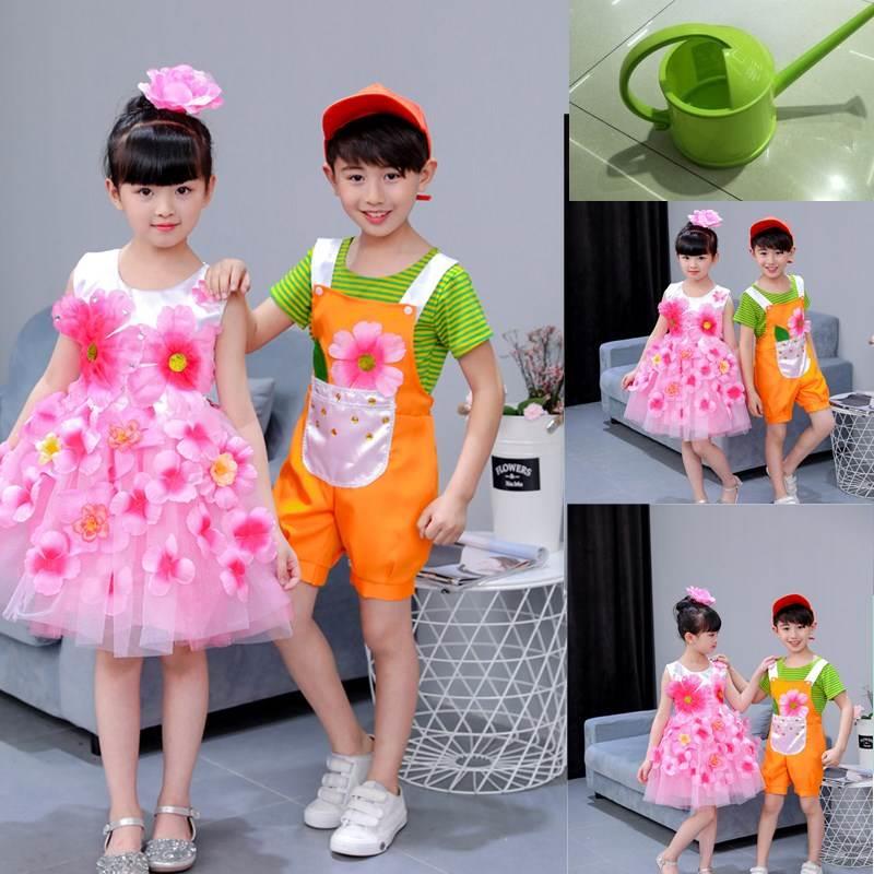 极速l九届d风小荷采花儿你好主舞蹈演出服女儿童公裙蓬蓬纱第裙表