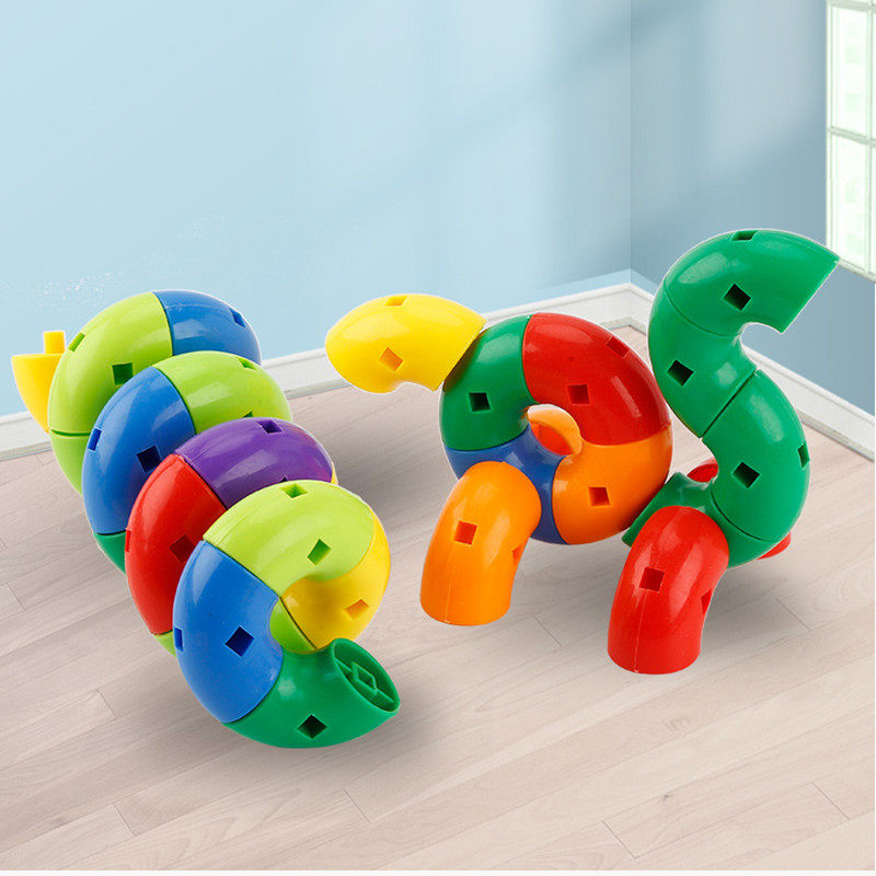 极速幼儿园宝宝百变管道塑料w拼插积木儿童管道拼装益智室内5桌面