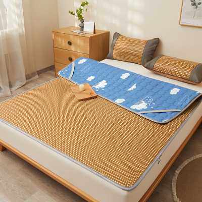 极速夏季凉席A面冰藤蓆B面夹棉牀垫E可水洗单双人学生家用冬夏两,床上用品,藤席,淘宝优惠券,粉丝福利购,淘宝优惠卷