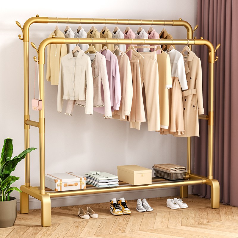 极速衣架家用挂衣0612x简易晾落地卧室立式单杆阳V台晾晒衣服架子