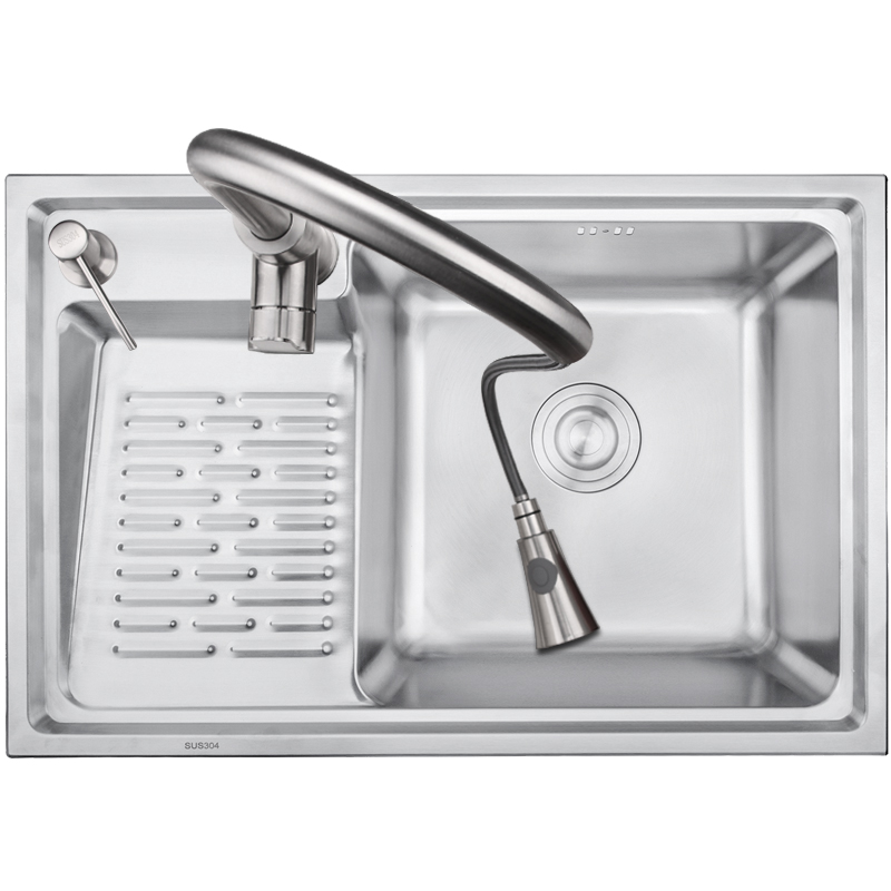 极速不锈钢洗衣池水槽带搓衣板水池一F体洗衣机阳台单槽水盆超大