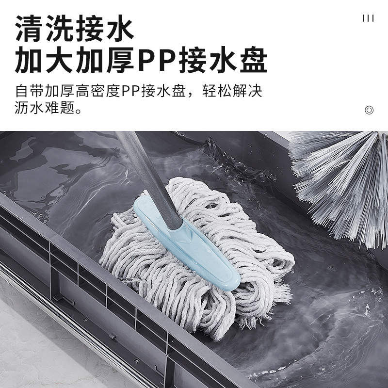 极速不锈钢拖把架落地式免打孔z挂拖把扫把固定架可移动清洁工具