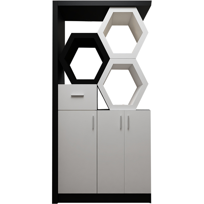 极速家用酒柜客厅装饰简约多功能C入户隔断柜小户型屏风置物架玄