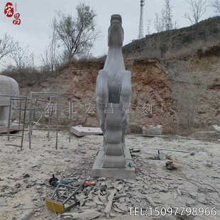 青石石雕奔马马到成功广场公园草原园林景观石像动物雕像骏马飞马