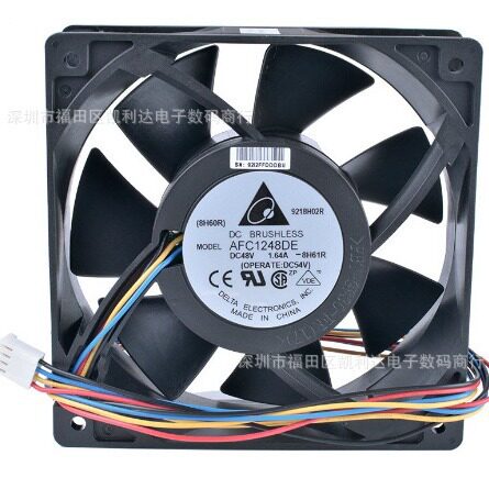 原装 台达 AFC1248DE DC48V 1.64A 12cm 4线PWM调速散热风扇