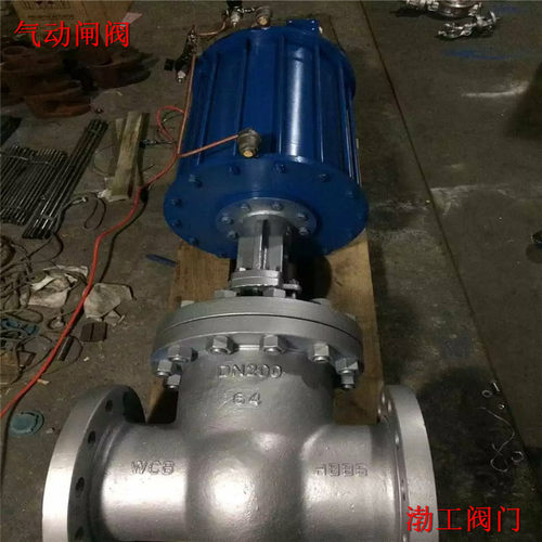 Z641W-16P 不锈钢气动法兰闸阀 气动直行程闸阀 防爆三联件闸阀
