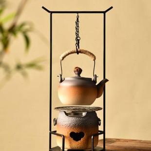 围炉煮茶套装 炭炉煮茶器中式 家用泥炉茶具陶瓷提梁壶木炭古法煮茶