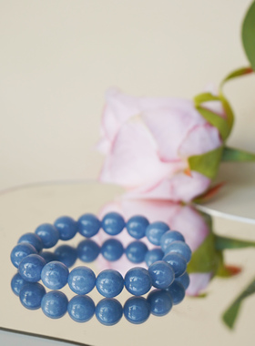 双子座水平座双鱼座守护海蓝宝手链女款手串礼物29.05gNO.433