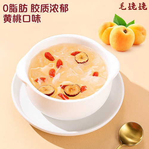 莲子黄桃鲜炖银耳羹198g*12瓶开盖即食早餐即食速食方便食品