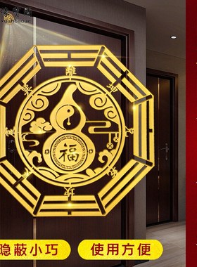 速发电头门西解决摆件镜子化卧室门对门门神贴单门入户朝对着床梯