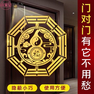 速发电头门西解决摆件镜子化卧室门对门门神贴单门入户朝对着床梯