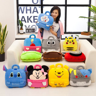 速发学枕被子两用二合子抱生空调被一靠垫被儿童午睡毯子LOGO