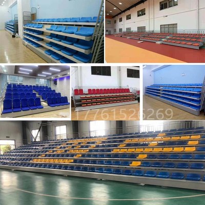 速发看台座椅/体育场运动馆伸缩看台/手动电动看台/田径场地裁判