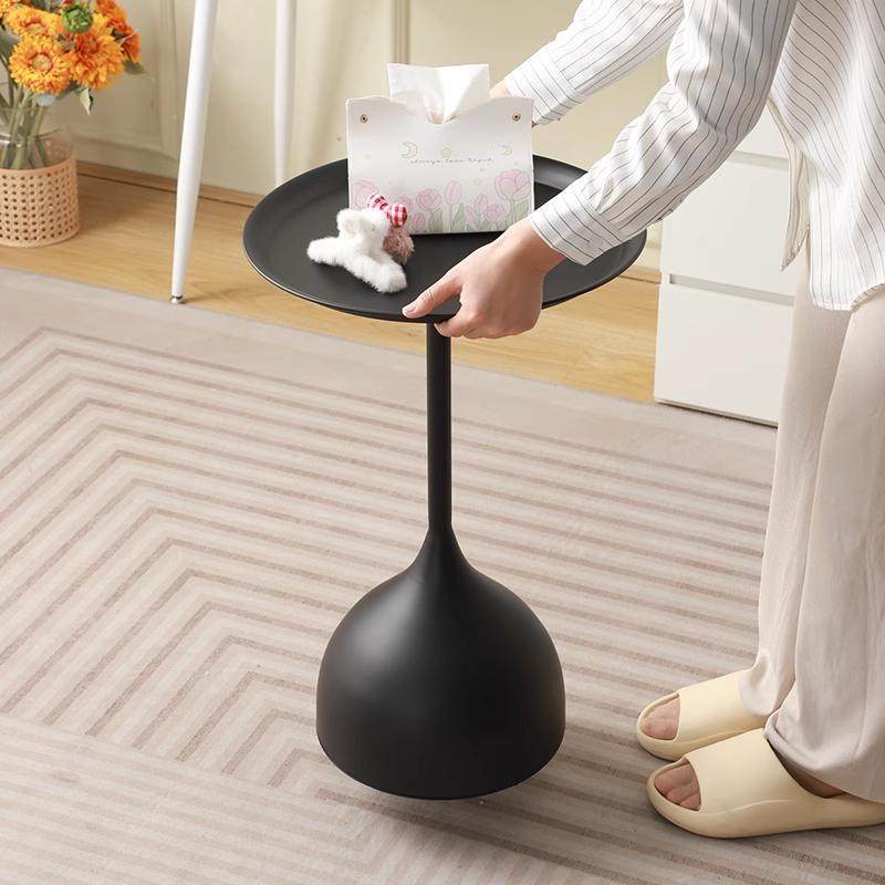 小圆桌茶几迷你现代简约沙发边几床头置物架网红小桌子铁艺床头柜