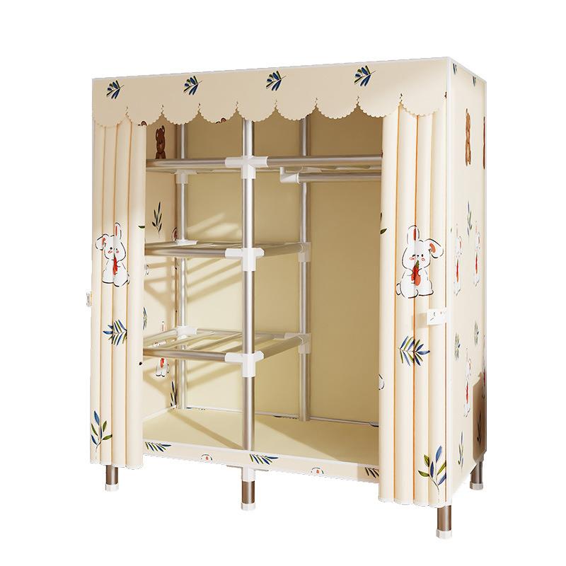 简易衣柜家用卧室布衣柜出租房屋结实耐用经济型衣橱单人小型柜子