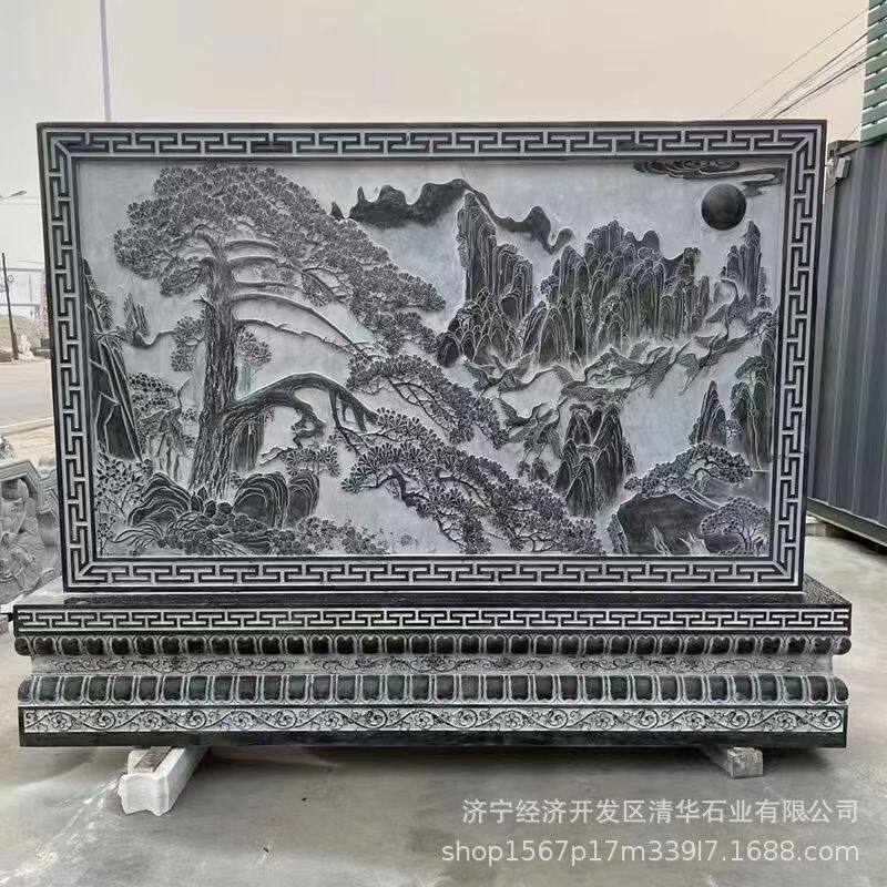 仿古浮雕壁画九龙壁雕景区户外家庭迎门墙浮雕壁画多种图案