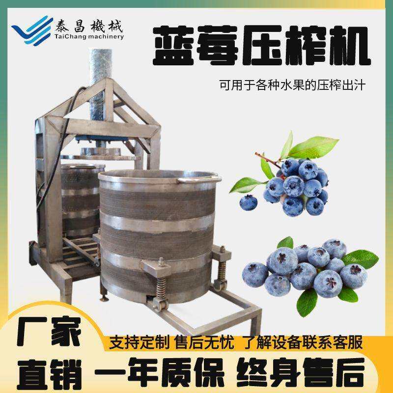 蓝莓压榨机器葡萄挤压出汁设备树莓饮料快速出汁机浆果液压压汁机