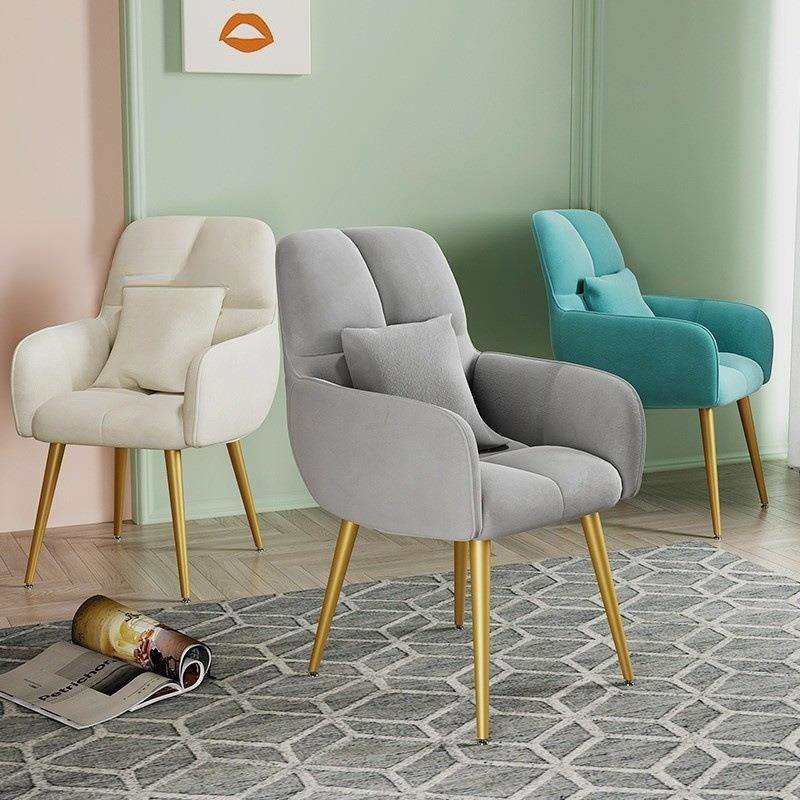 化妆椅轻奢网红女生卧室梳妆台椅子花瓣靠背家用简约美甲凳子顾客