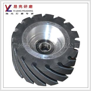 100*50mm橡胶轮铝芯抛光轮砂带机使用胶轮齿胶轮黑胶抛光轮