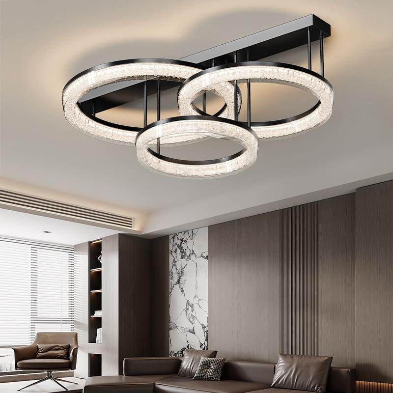 意式极简客厅主灯现代简约大气高级感设计师款圆环轻奢卧室吸顶灯