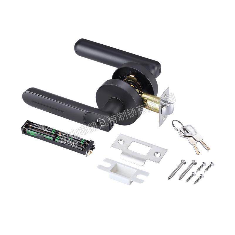 2021新款高档门锁指纹双开门锁智能指纹锁圆形智能指纹门锁